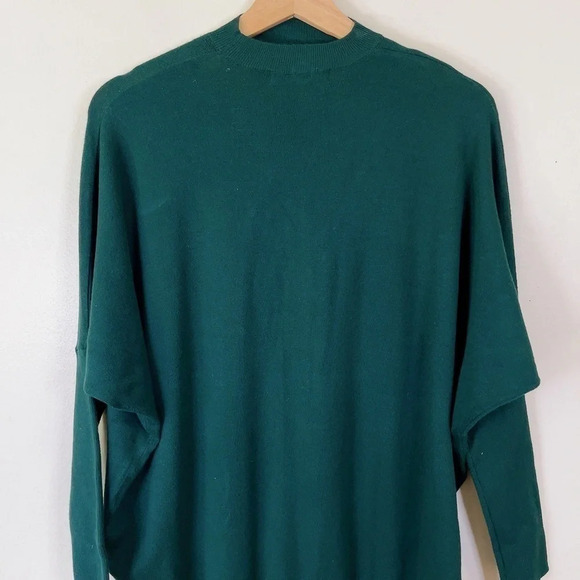 Zara Green Vneck  Choker Knit Sweater Dress - Picture 13 of 15